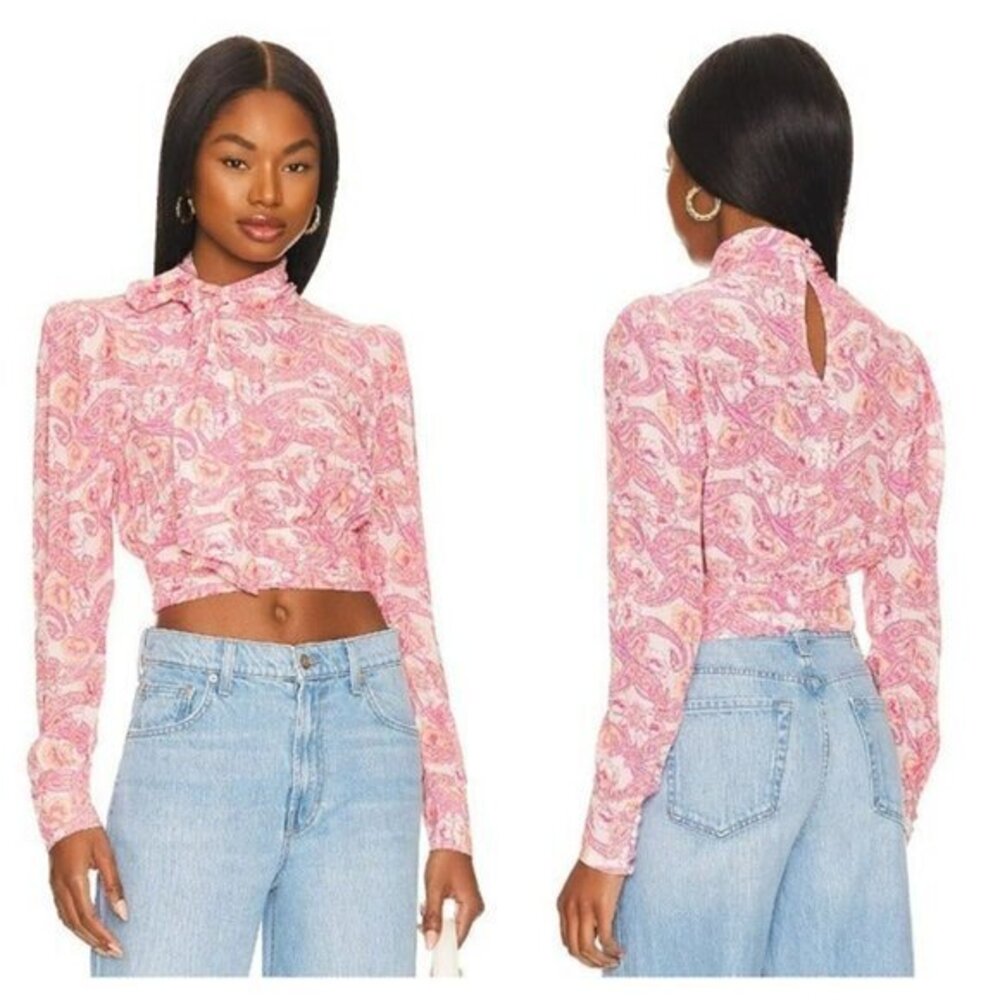 MAJORELLE Stella Blouse - Pink Paisley